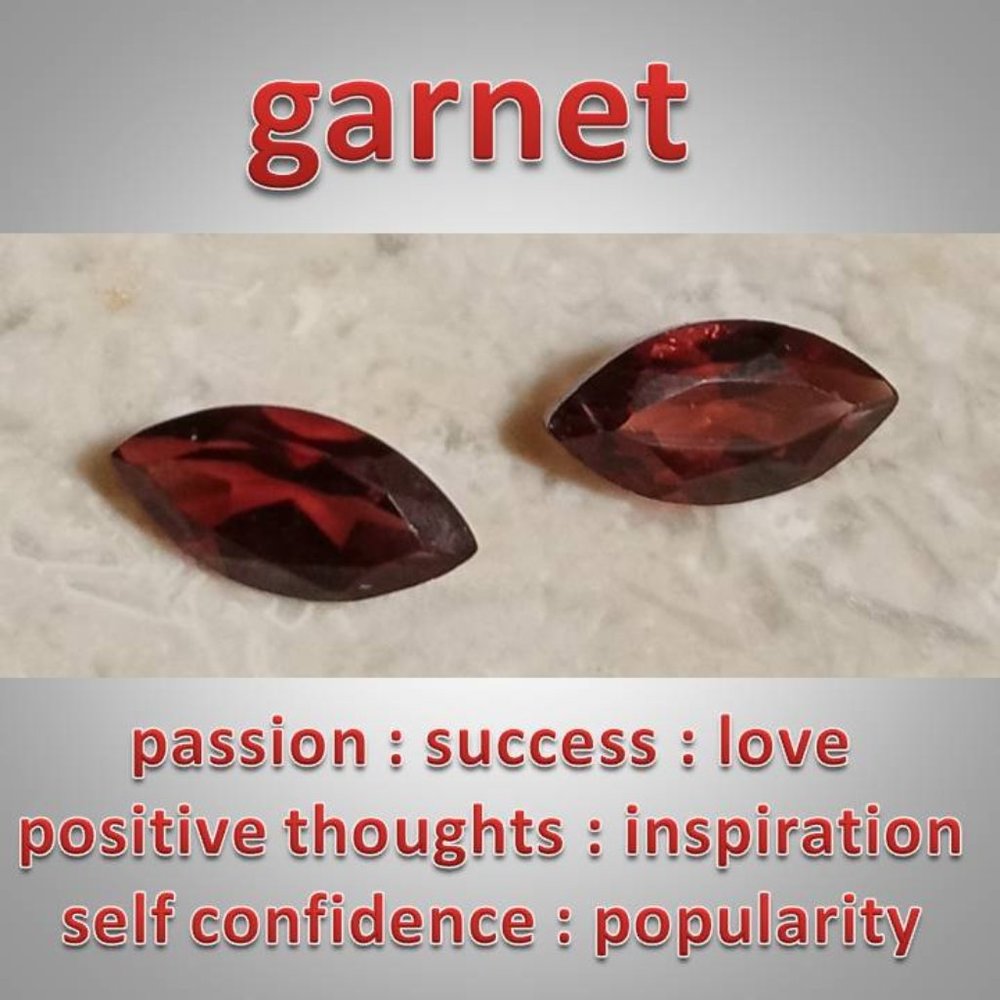 🔥3/$20 2 GARNET 4mm x 8mm marquise gemstones : success PASSION confidence